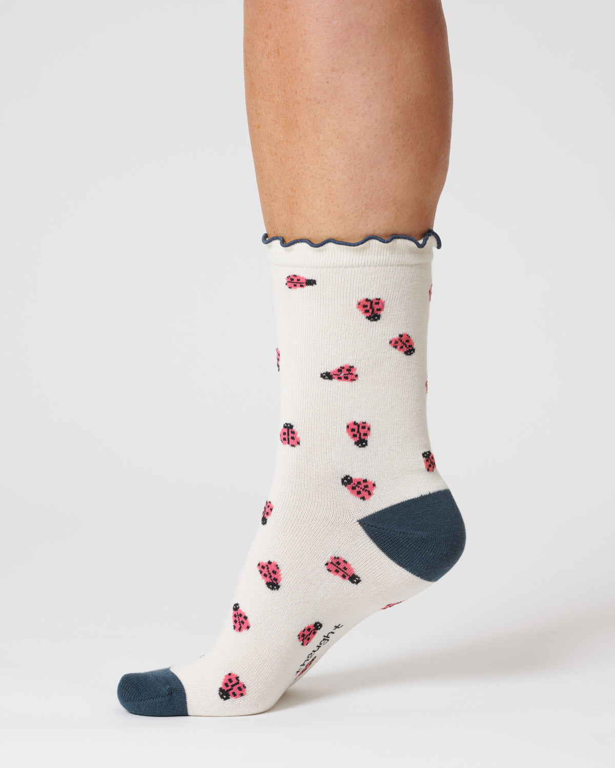 Womens Insect Organic Cotton Socks - Stone White