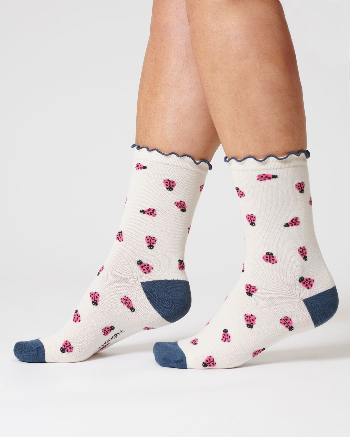 Womens Insect Organic Cotton Socks - Stone White